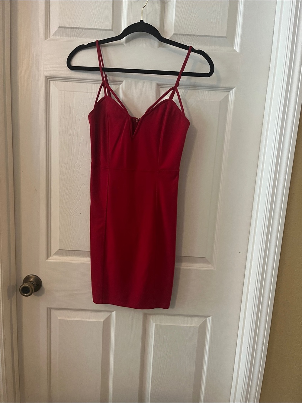 Forever 21 Red Strappy Bodycon Mini Dress